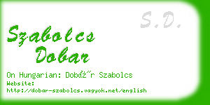 szabolcs dobar business card